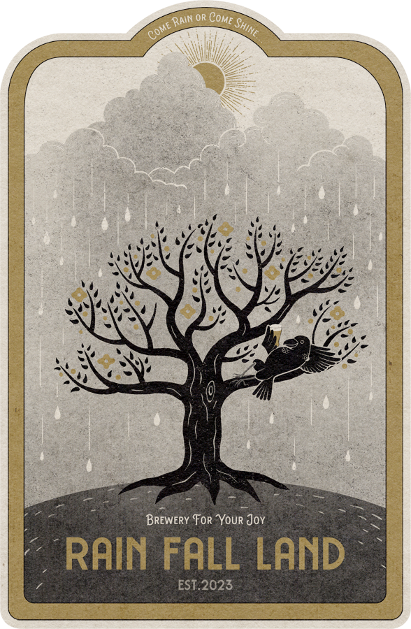 架空ブルワリー"Rain Fall Land"　ラベル　2023